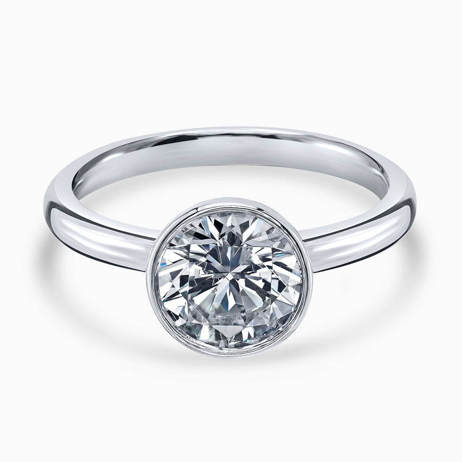 Simulated Diamond 2ct. Round Brilliant Sterling Silver Ring